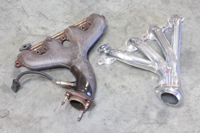 Long Tube Header Install Jba Stock Manifold Vs C5 Corvette Dougs Shorty