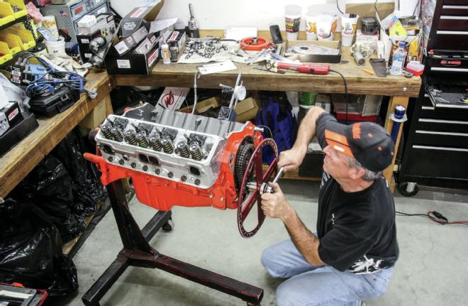 Chevrolet 350 290 Crate Engine Being Torqued