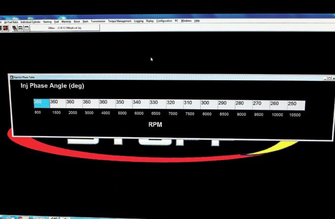 Injector Phasing Angle