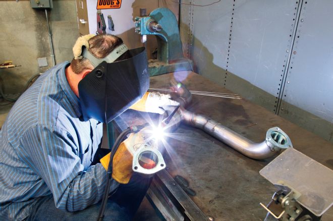 Exhaust Parts Welding On The Bench