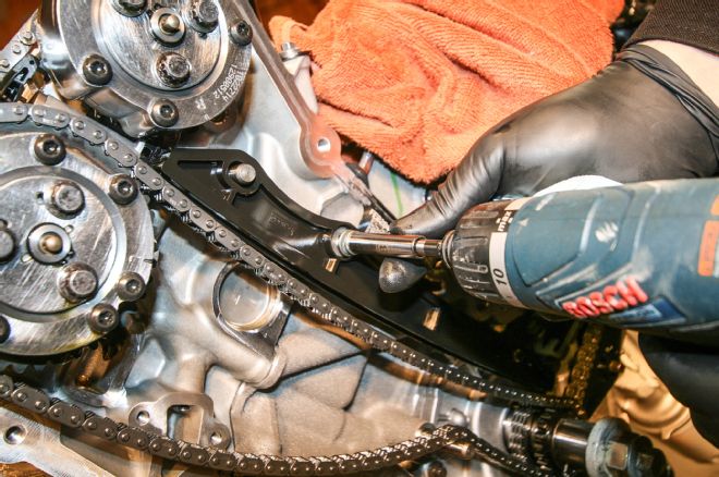 Billet Oil Pump Gear Install Upper Timing Chain Tensioner