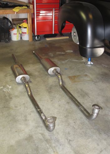 1949 Chevrolet 3100 Straight Tubing Attached To The Mufflers