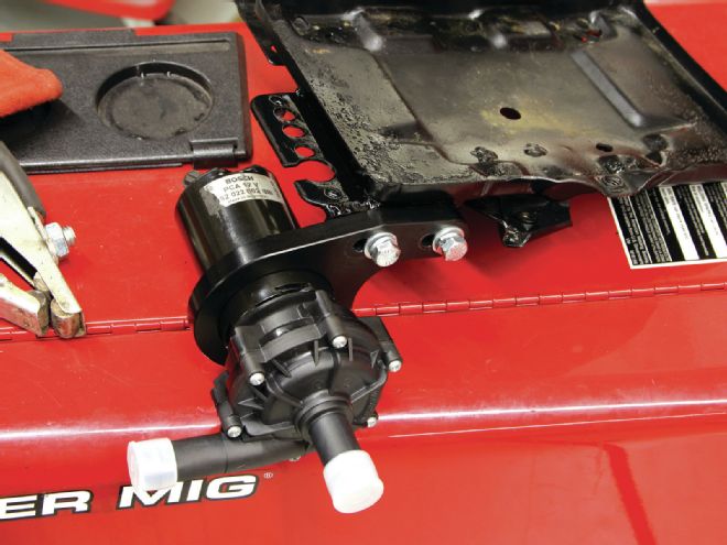 Intercooler Water Pump Hides Under Battery