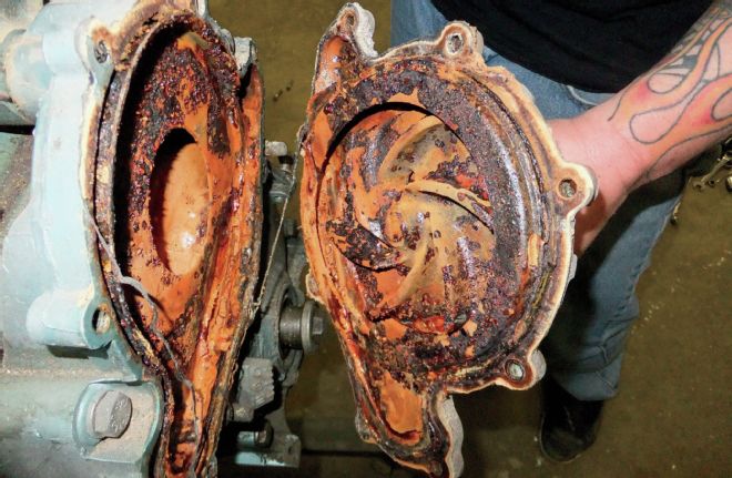 Corrosion Inside Water Pump And Timing Cover