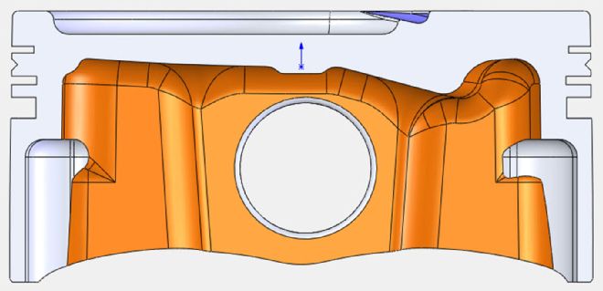 Je Assymetrical Piston Stress Location