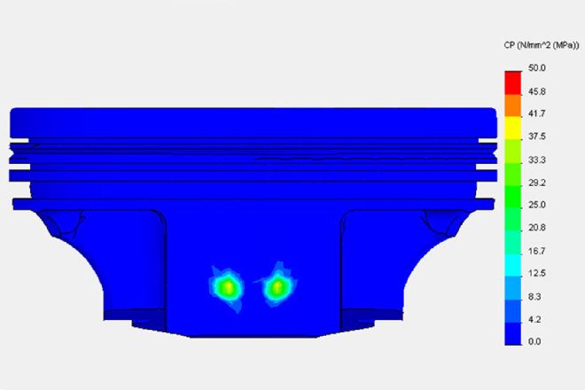 Je Assymetrical Piston Minor Thrust Face Contact Pressure