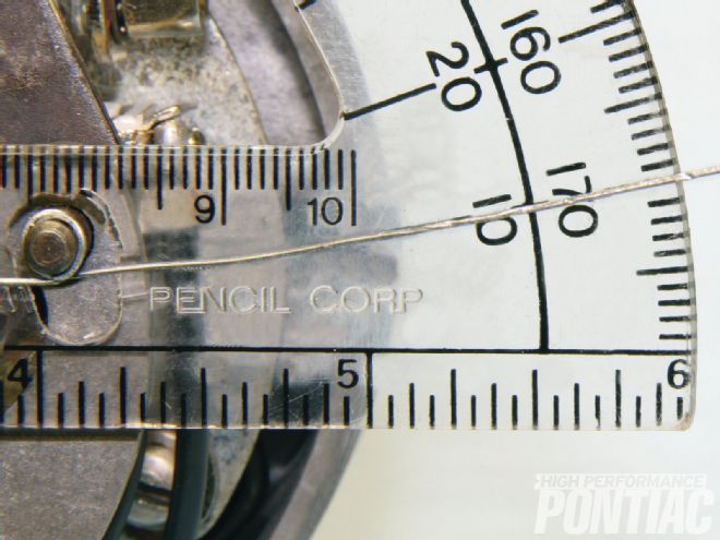 1308 Pontiac Centrifugal Advance Measure Degrees