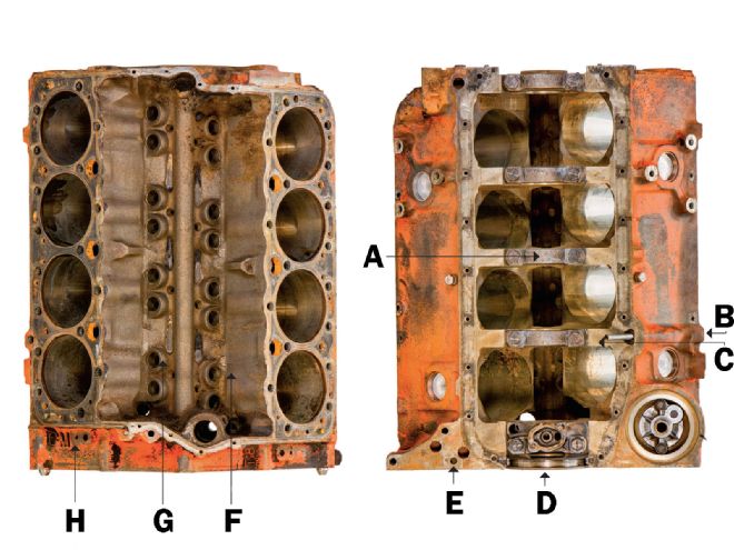 Chevy 350 Block Top Bottom View