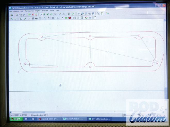 1305rc 12+classic Y Block Valve Covers+template On AutoCAD Program