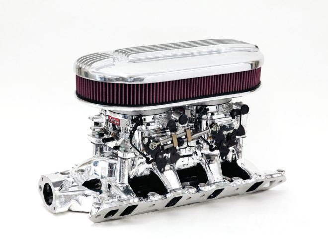 1302sr 04+how To Run Downdraft Carburetors On A 4 6 Engine+edelbrock Intake Manifold PN 75354