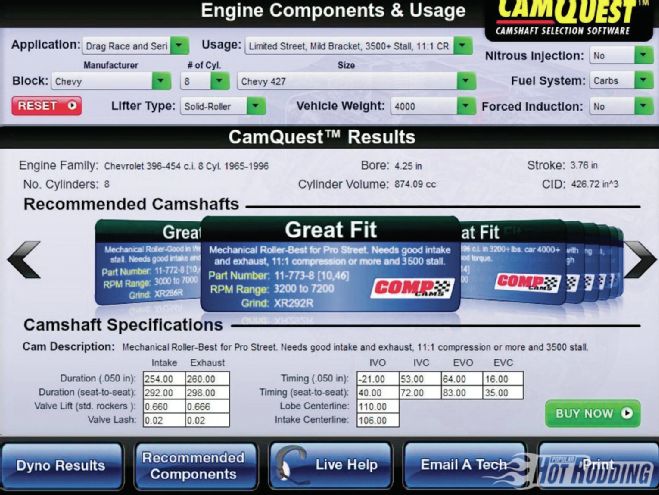 1110phr 05+picking The Right Cam For Any Engine+comp Cams Selection Software