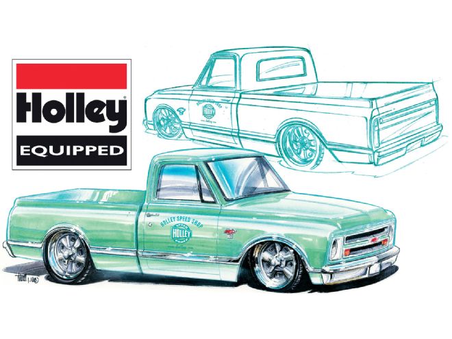1010clt 01 O+holley 1967 Chevrolet C10+drawing