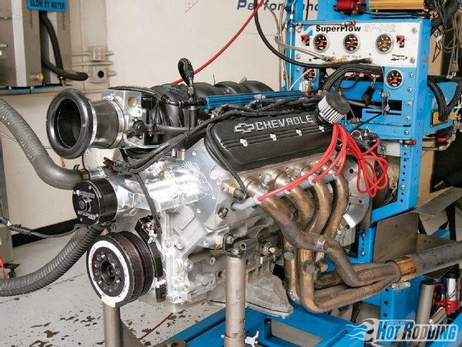 1008phr 01 O+407ci Ls Chevy Engine+on The Dyno