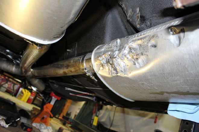 007 Damage From Broken Driveshaft 1973 Dodge Challenger