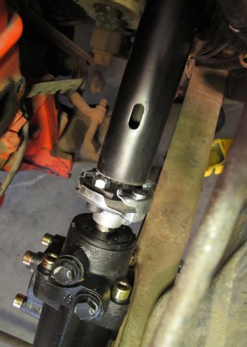 1955 Chevrolet 3100 Steering Column Hanging With Bottom Trimmed