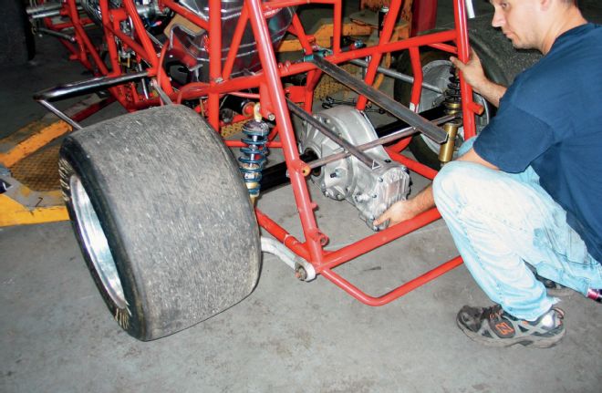 Silver Crown Tiger Rear End Checking Alignment