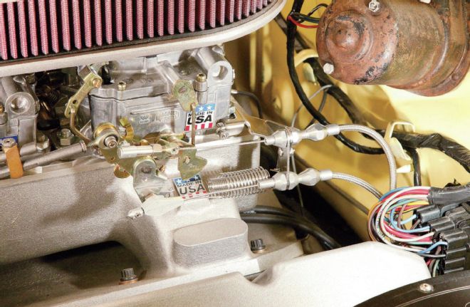 1968 Plymouth Valiant Tci A727 Transmission Lokar Kick Down Cable Matched With Throttle Braket And Throttle Cable Kit