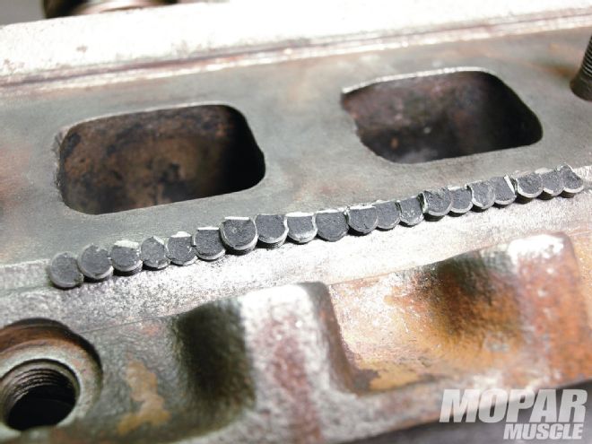 Cast Iron Cylinder Head Repair - Cold Stitch Crack Repair