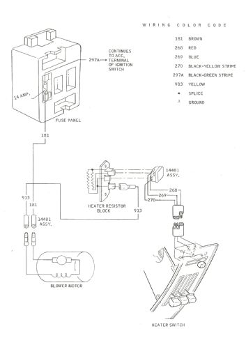 Classic Ford Mustang Heating Defrosting Diagram 02