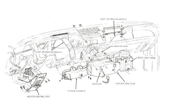 Classic Ford Mustang Heating Defrosting Diagram 01