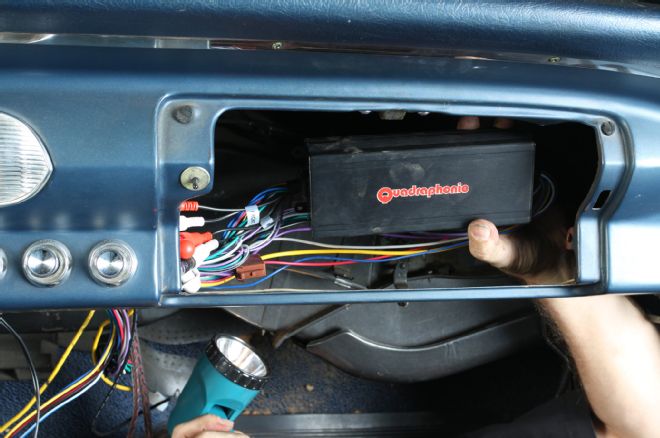 012 Retrosound Head Unit Amp Install Glovebox