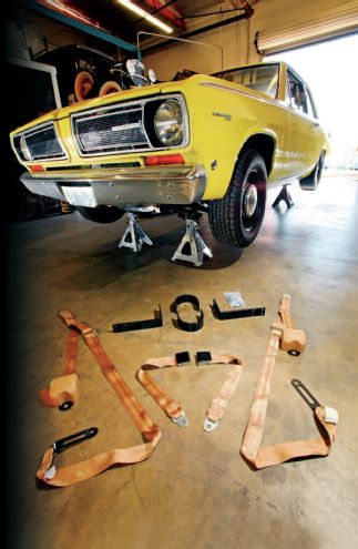 1968 Plymouth Valiant With Three Point Safety Harness Components
