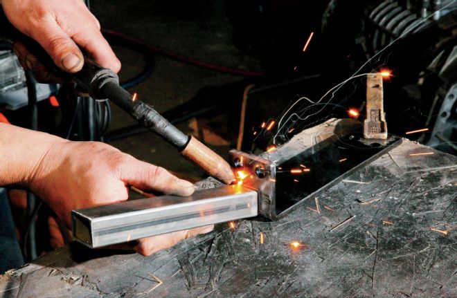 1968 Plymouth Valiant Tack Welding Square Tube In Place