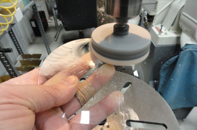 Ford Model A Original Tach Glass Lens Being Polished