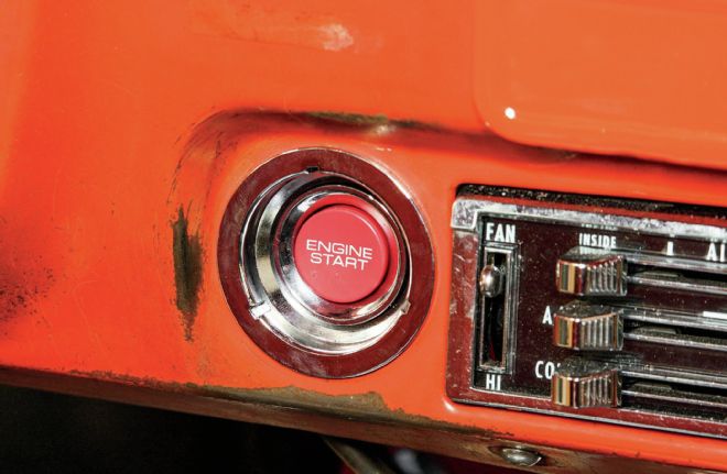 1968 Chevrolet C10 Interior Push To Start Button Installed