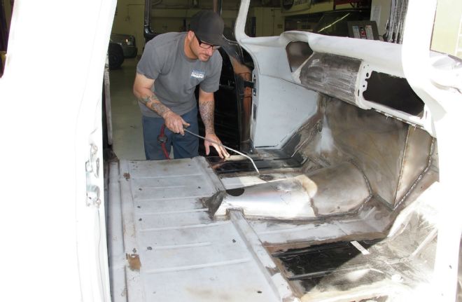 1956 Chevrolet Truck Cleaning Out Interior