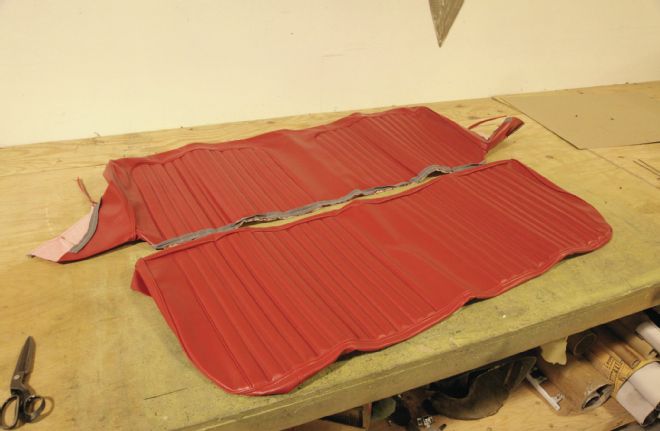 Chevrolet C10 Bench Seat Upholstery Kit Red Vinyl Pieces