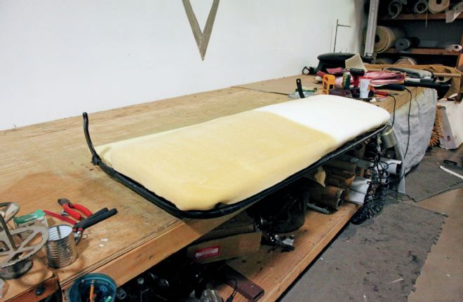 Chevrolet C10 Bench Seat Back Foam Folded Over Framework Finished