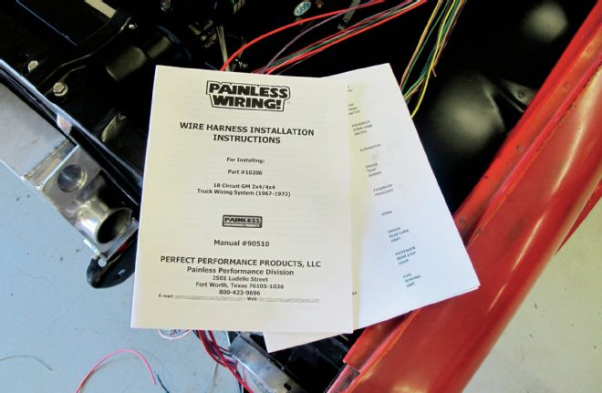 1968 Chevrolet C10 Painless Wiring Harness Installation Instructions