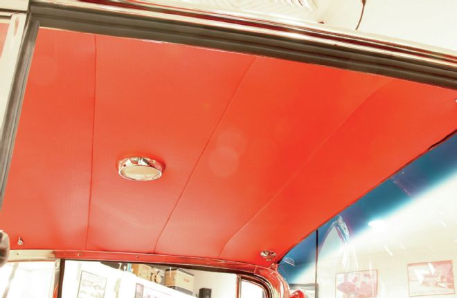 1956 Chevrolet Impala Headliner Red Vinyl