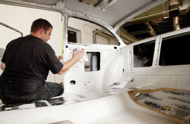 1955 Chevrolet Tuck Cleaning Inside Door