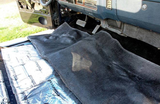 Fold Rear Half Of Carpet Back Onto Cab Floor