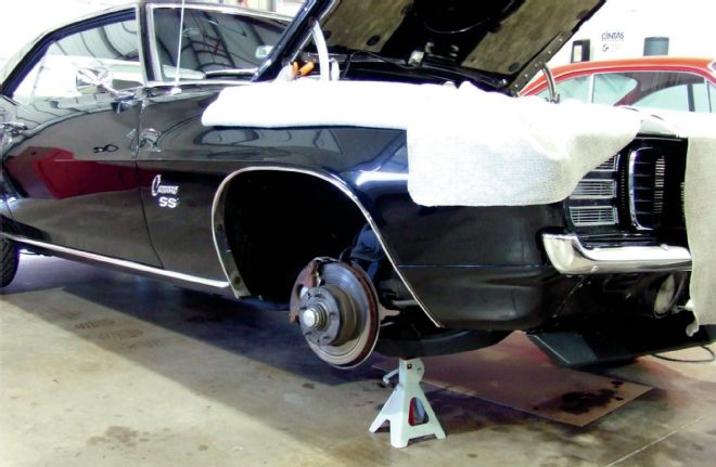 1969 Chevy Camaro On Jackstands