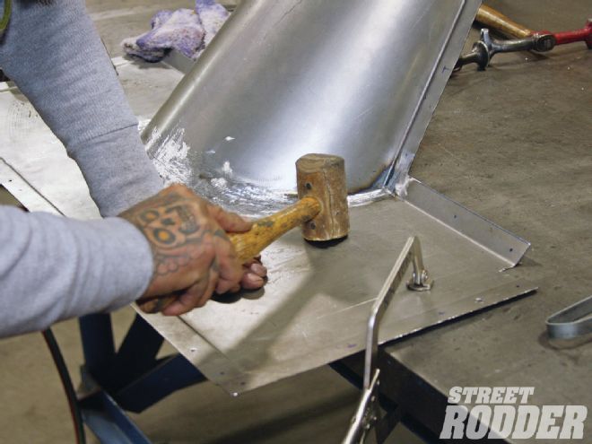 Constructing Underdash Floorboards Shape Heated Metal