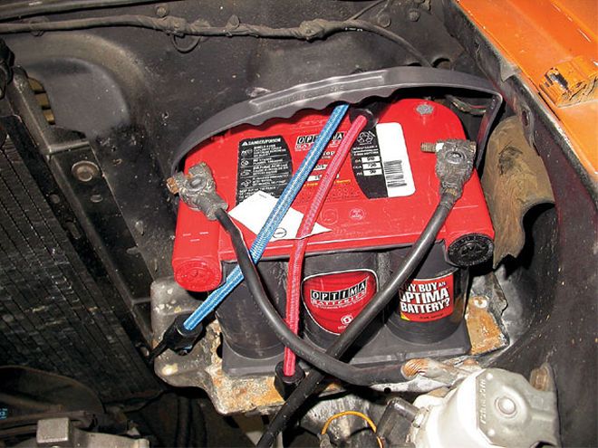0811phr 02 Z+1966 Ford Mustang Battery Relocation Kit+optima Red Battery