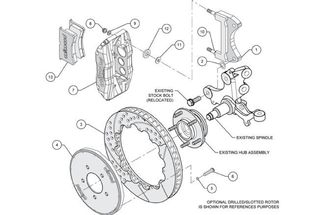 03 Wilwood Big Brake Upgrade Superlite 6r Exploded View