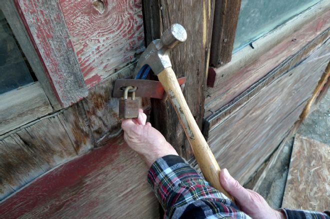 Breaking Open Barn Door