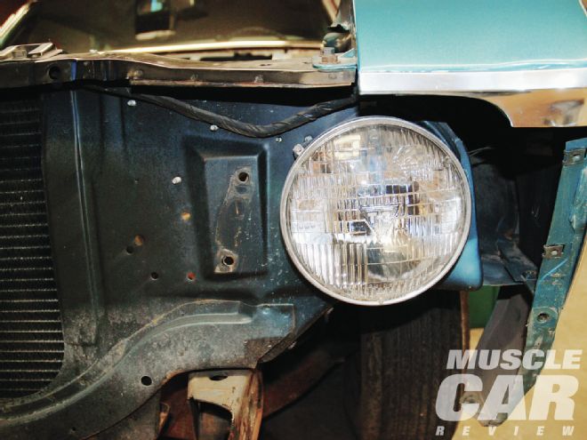 1969 Chevrolet Nova Headlight In Disassembled Grille