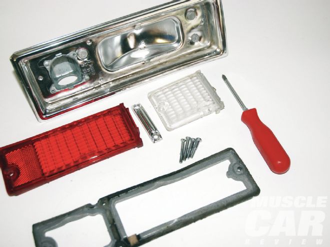 1969 Chevrolet Nova Taillight Assemblies Disassembled