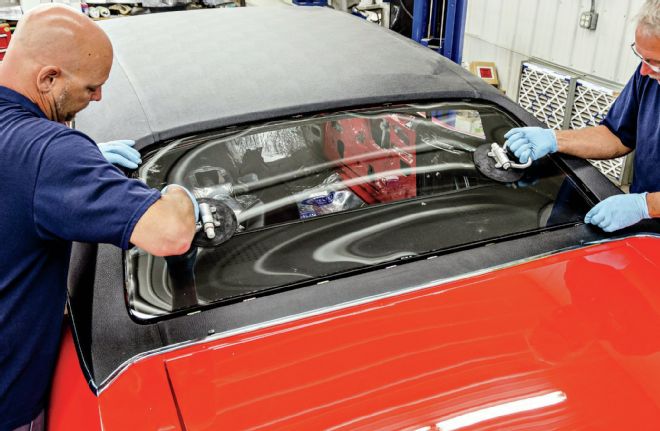 1970 Chevrolet Chevelle Putting In Back Window