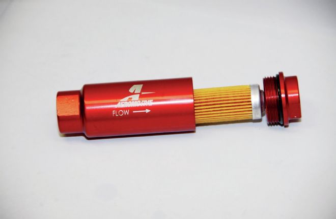 Aeromotive Filter With Replaceable 100 Micron Element