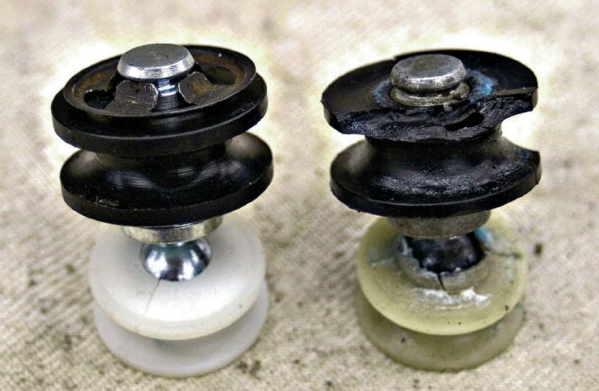1968 Plymouth Barracuda Broken And New Guide Rollers