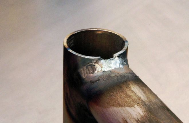 Edge Of Vertical Tube Has Been Melted
