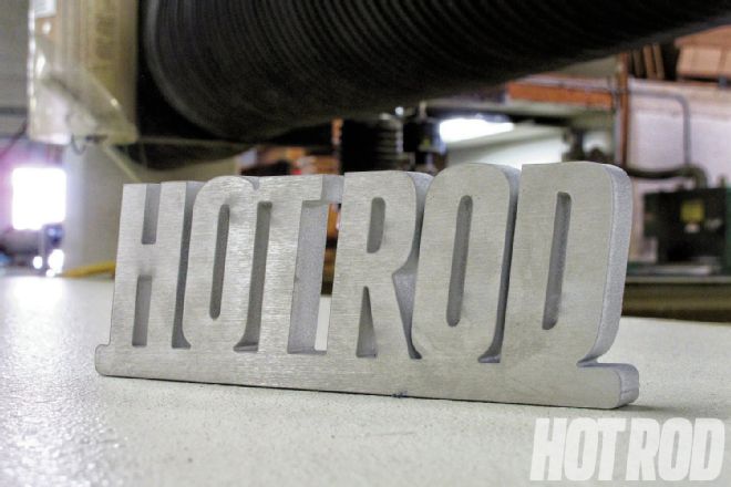 Abrasive Waterjet Cutting Hot Rod Emblem