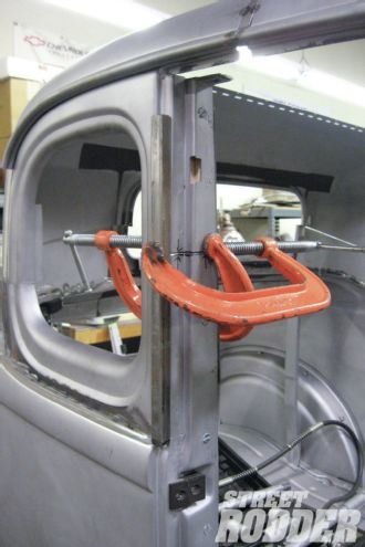 Use Clamps To Secure Door Pillars