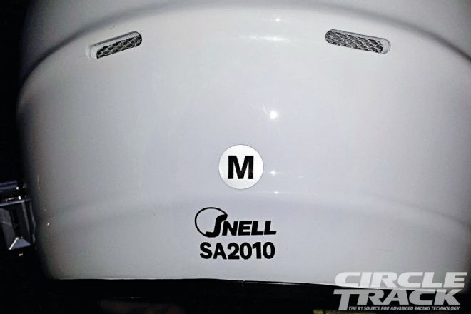Snell Sa210 Rating Decal On Helmet